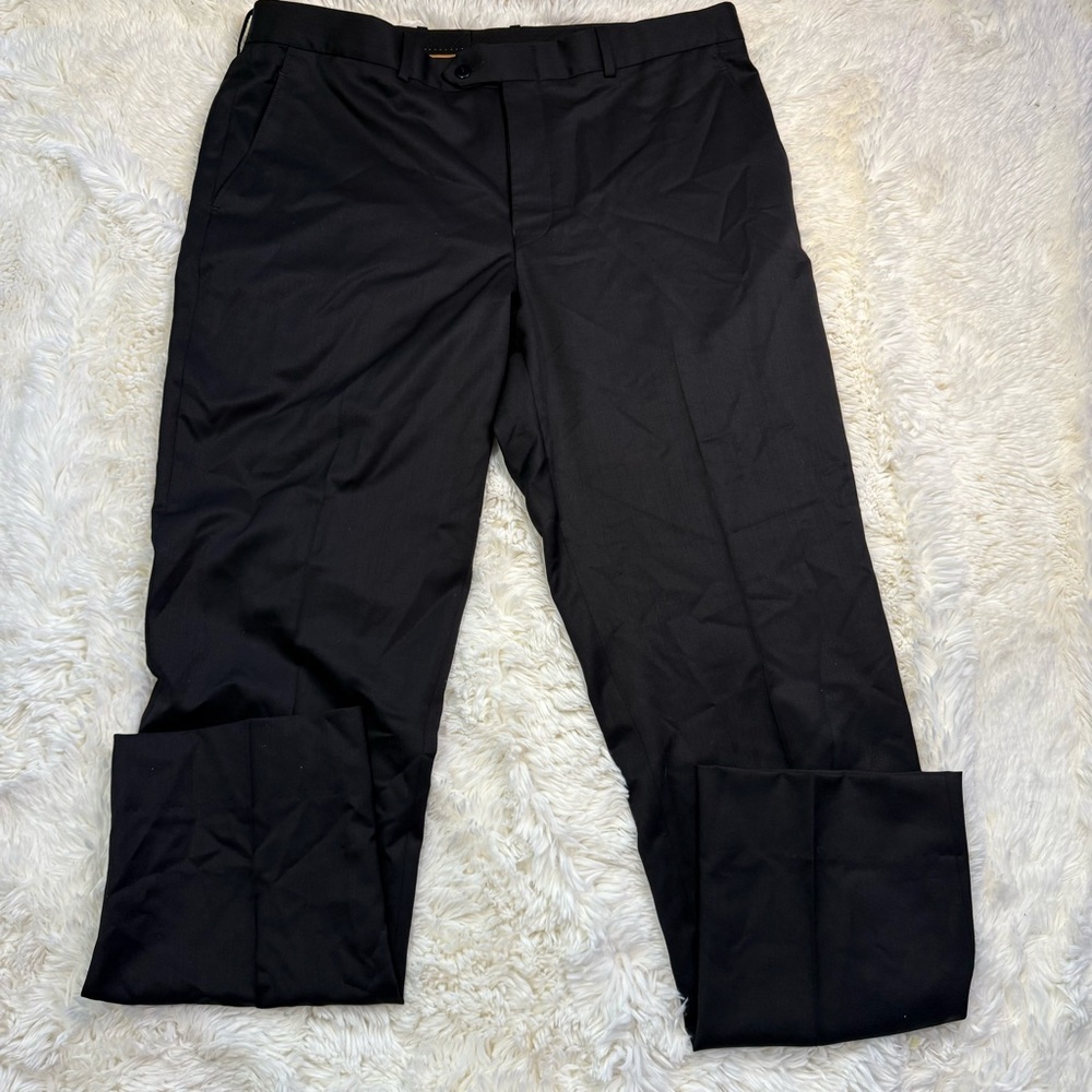 Gala Men's Black Dress Pants 38” waist 100% wool